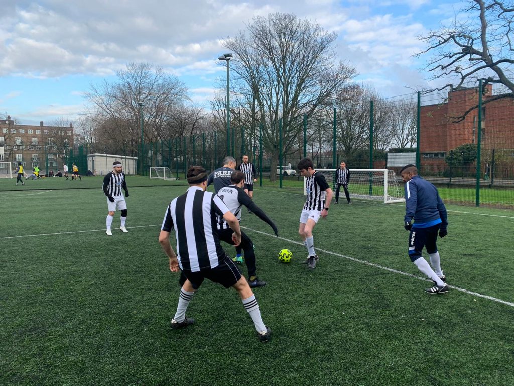 NUSCL footie team in training